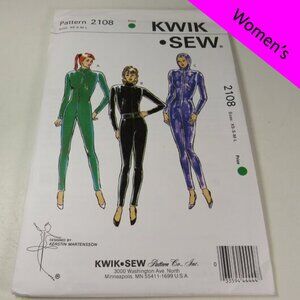 Kwik Sew 2108 Sewing Pattern UNCUT Bodysuit CAT SUIT Jumpsuit NEW